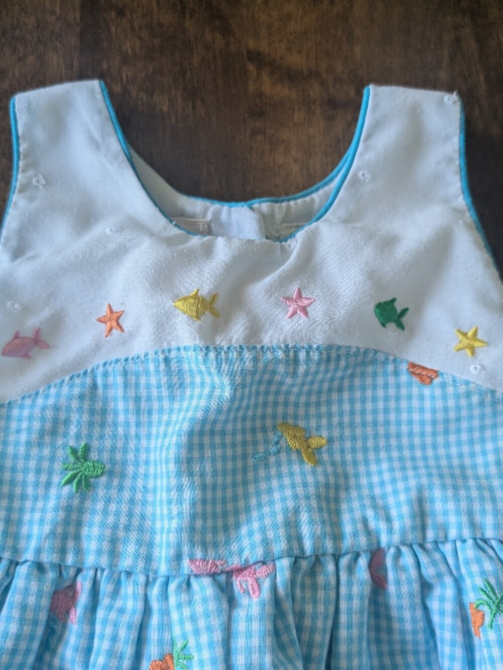 Baby Togs Light Blue Gingham Embroidered Girls' Summer Dress/ 2T - Picture 2 of 7
